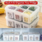 Food Storage Box With Lid and 6 Compartments